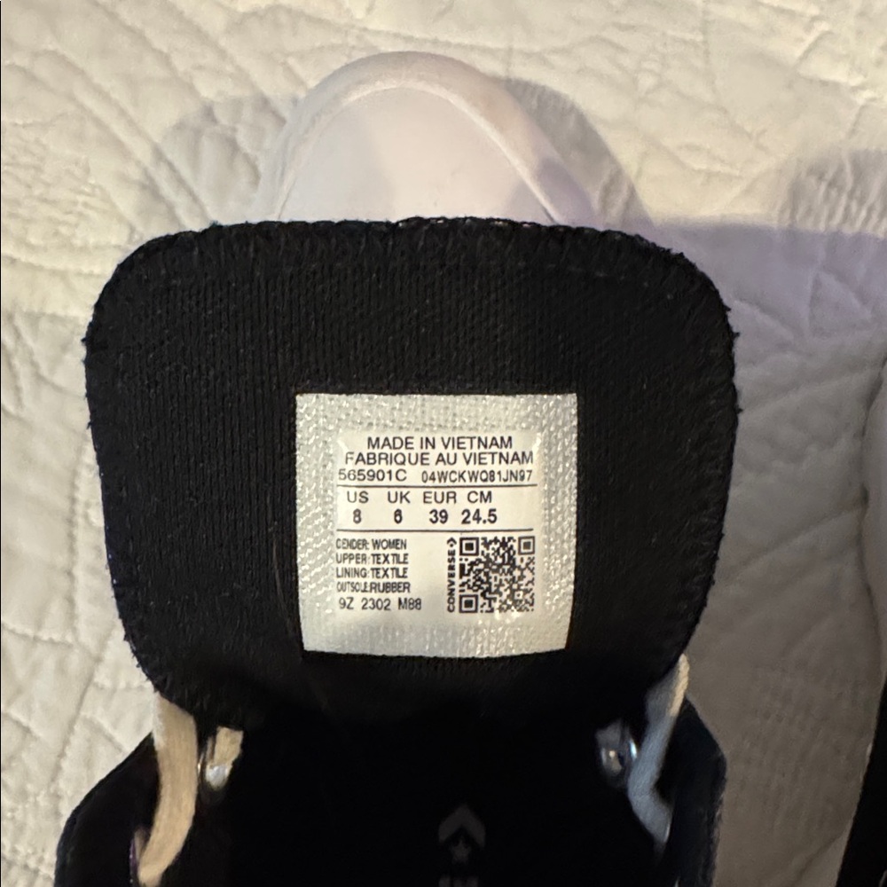 Converse Classic Black and White High-Tops - Picture 6 of 6